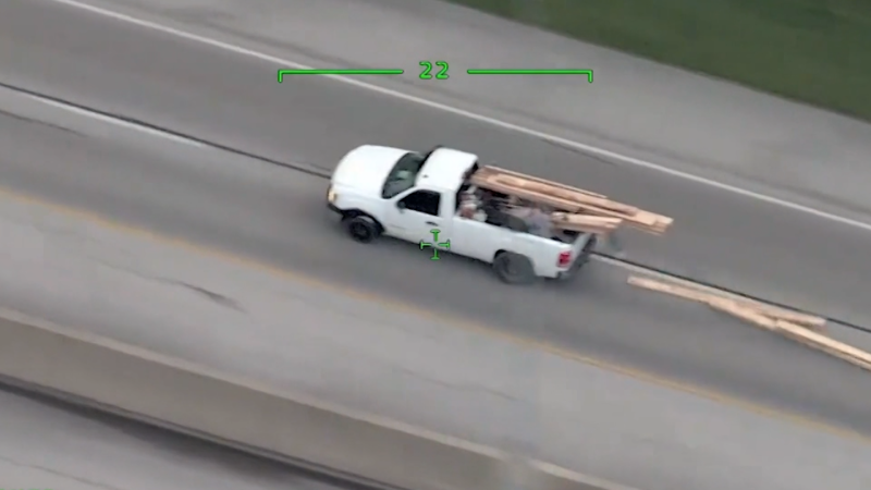 Police Chase Ends In Bizarre Confrontation: Man Throws Wood Boards