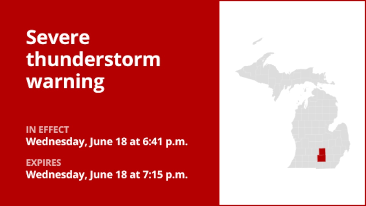 Damaging Winds Expected In Ingham And Jackson Counties: Thunderstorm Warning Issued For Wednesday Damaging Winds Expected In Ingham And Jackson Counties: Thunderstorm Warning Issued For Wednesday