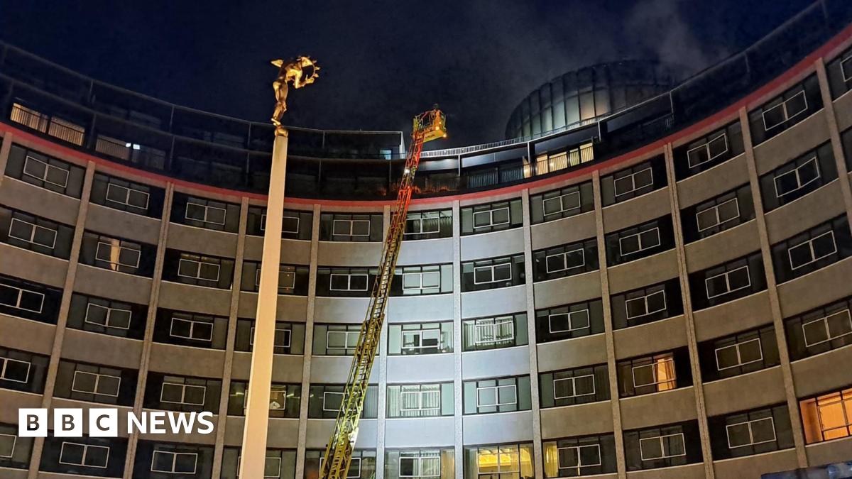 Firefighters Tackle Major Incident At Former BBC Headquarters Firefighters Tackle Major Incident At Former BBC Headquarters