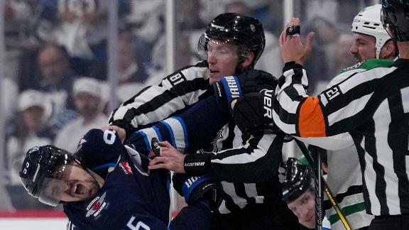 Heated Exchange: Jamie Benn Punches Mark Scheifele In Face-Off Heated Exchange: Jamie Benn Punches Mark Scheifele In Face-Off