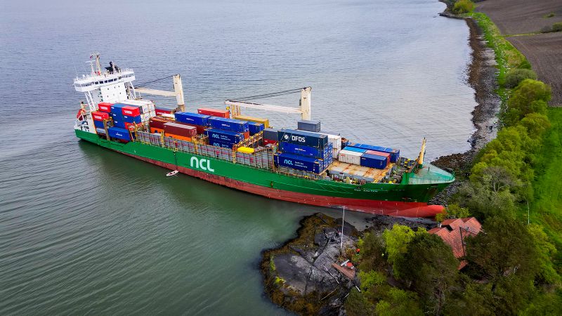 Man Unfazed: Massive Ship Grounds On His Property During Overnight Sleep Man Unfazed: Massive Ship Grounds On His Property During Overnight Sleep