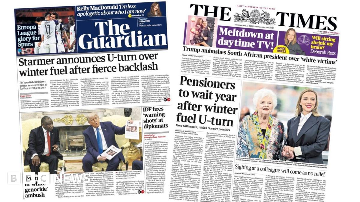 Newspaper Headlines Today: Analyzing Starmer's Reversal And Trump's Ambush Strategy Newspaper Headlines Today: Analyzing Starmer's Reversal And Trump's Ambush Strategy
