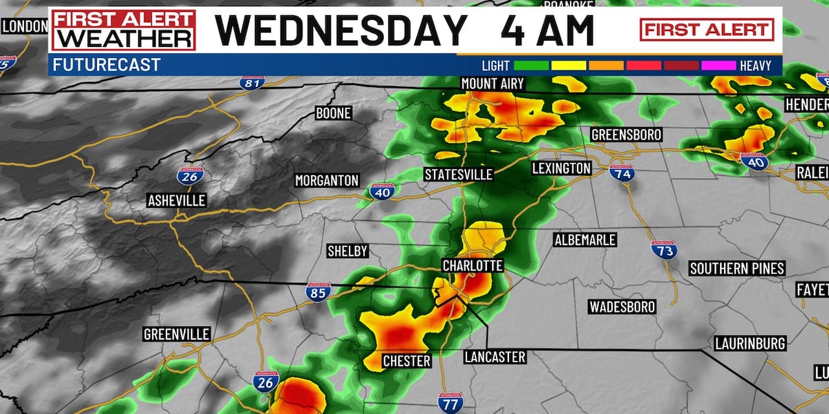 Overnight Storms Expected In Charlotte: Prepare For A Temperature Drop Overnight Storms Expected In Charlotte: Prepare For A Temperature Drop