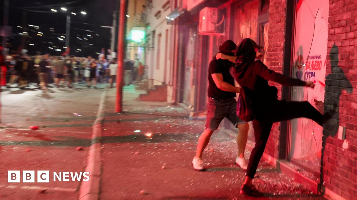 Serbia Protests: Ruling Party Offices Targeted In Fifth Night Of Unrest
