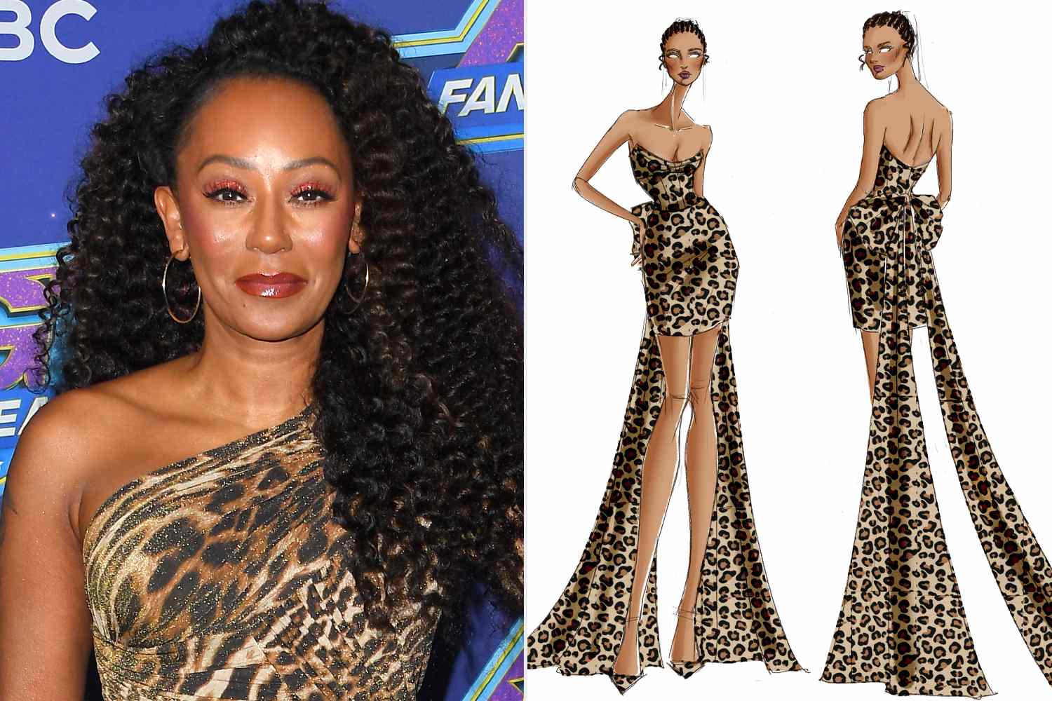Singer Mel B Rocks A Stunning Leopard Print Dress At A Moroccan Wedding