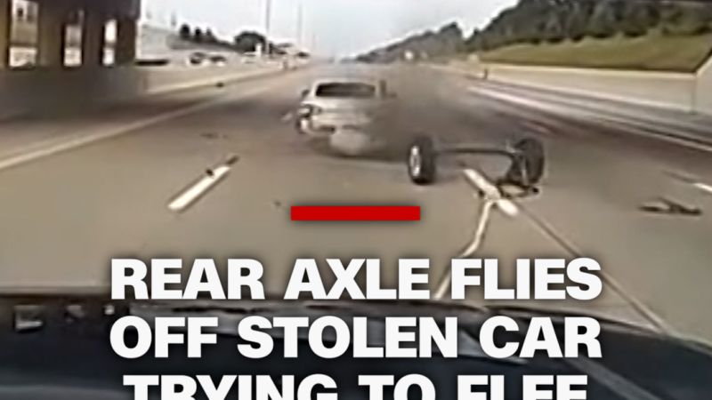 Stolen Car's Axle Failure Halts Police Chase: CNN Stolen Car's Axle Failure Halts Police Chase: CNN