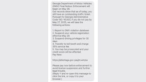 Urgent: Georgia Department Of Driver Services Issues Scam Text Warning Urgent: Georgia Department Of Driver Services Issues Scam Text Warning